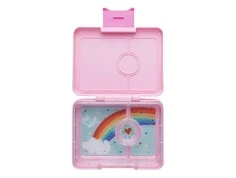 Yumbox power pink/rainbow tray 3-sections madkasse Snack